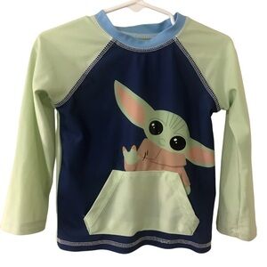 3/$15 Disney Star Wars boys toddler swim rash guard top size 2T